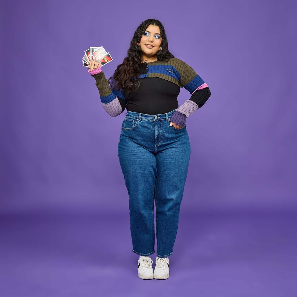 Organic Mom Jeans - Atlantic